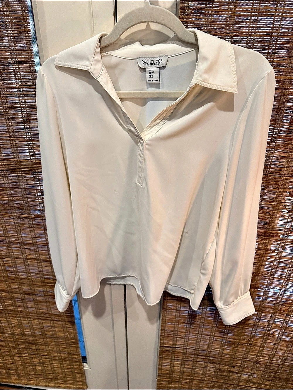 Rachel Zoe Button Front Blouse in White Size Small Like New